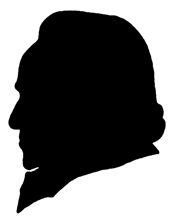 Schattenriss Moses Mendelssohns aus dem Stammbuch des Herz Homberg